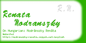 renata modranszky business card