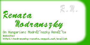 renata modranszky business card